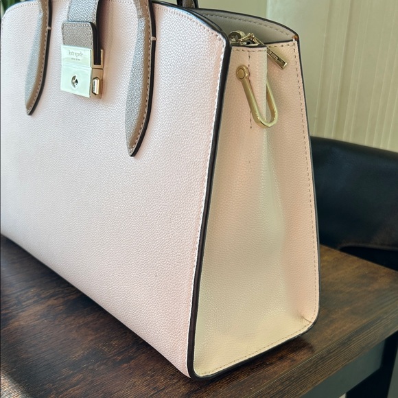 Kate Spade Blush, Cream and Taupe Satchel - Picture 2 of 12